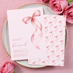 Invitation Amies à l'arc rose pour le brunch de la Saint-Vale