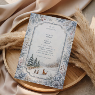 Invitation Amis de la forêt sous l'hiver