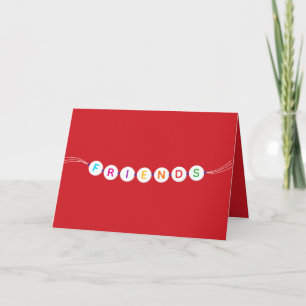 Invitation Amis mignon bracelet d'amitié rouge Valentine's