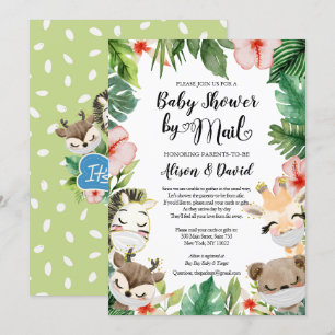 Invitation Amis Safari   Baby shower GARY par courrier