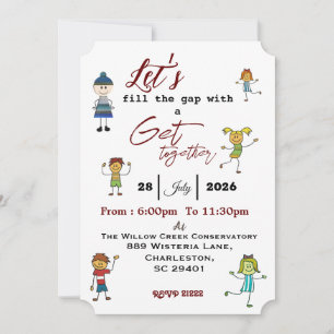 Invitation Amis se réunissant 