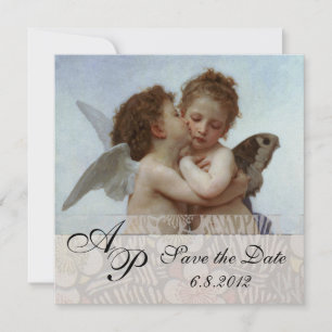 Invitation Amor et Psyche comme Enfants Mariage Party Monogra