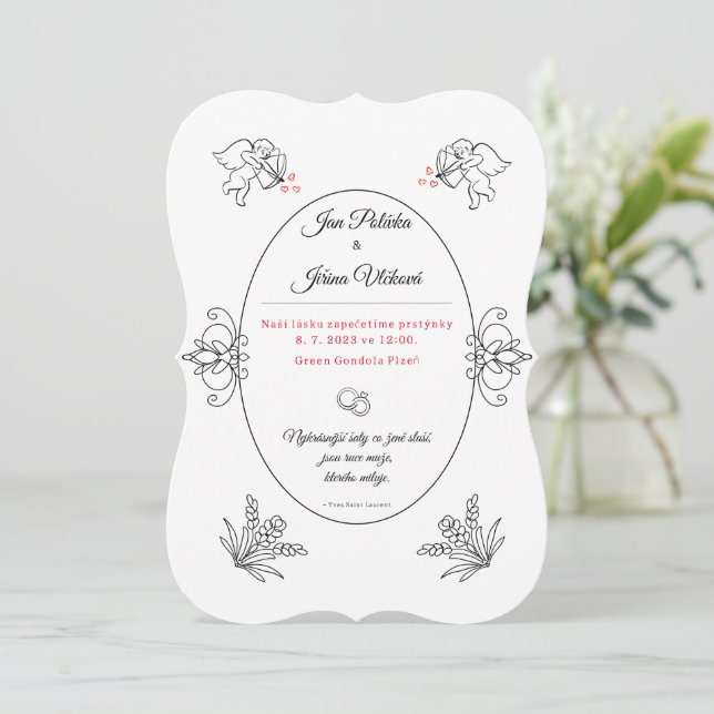 invitation amore (date rouge) (Debout devant)