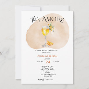 Invitation Amore   Fête des mariées aquarelle