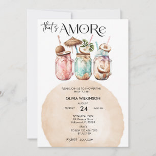 Invitation Amore   Fête des mariées aquarelle