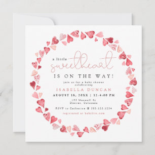 Invitation AMORE Petit Ami Baby shower Saint Valentin