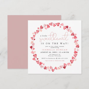 Invitation AMORE Petit Ami Baby shower Saint Valentin