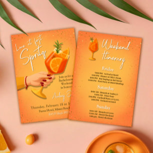 Invitation Amour à First Spritz Bachelorette Week-end