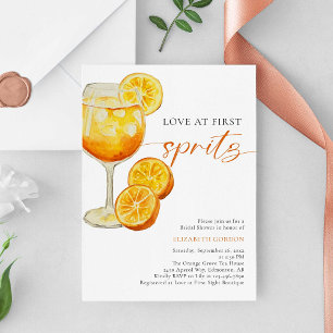 Invitation Amour à First Spritz Fête des mariées Simple Éléga