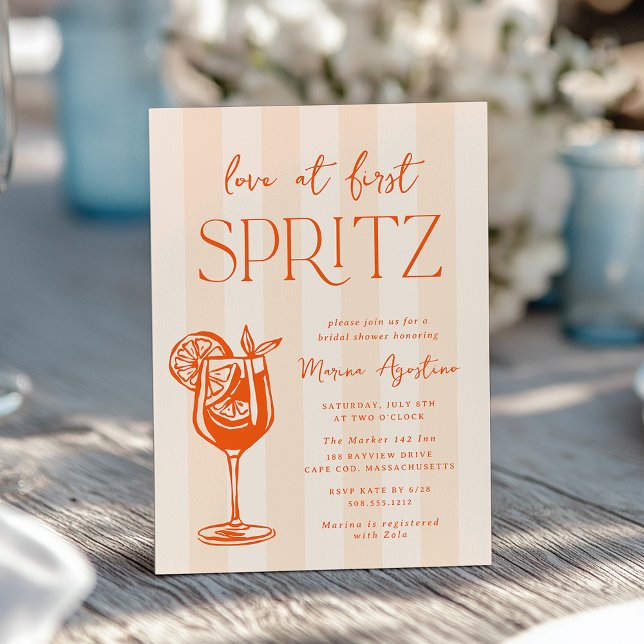 Invitation Amour à la Fête des mariées First Spritz (Créateur téléchargé)