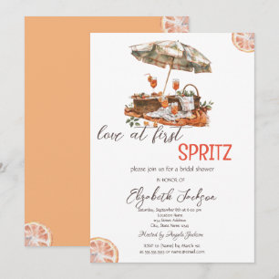 Invitation Amour à l'aquarelle dès le premier pique-nique Spr