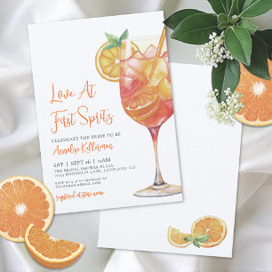 Invitation Amour au Premier Spritz : Enterrement de Vie de Je