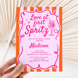 Invitation Amour Au Premier Spritz Fête des mariées rose oran