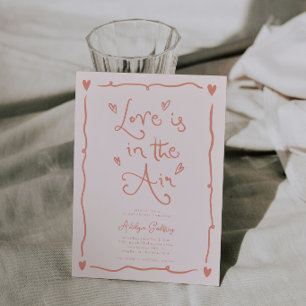 Invitation Amour Bizarre Dans L'air Fête de Mariage Prune