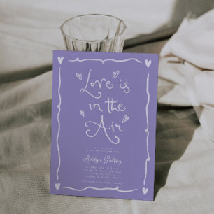 Invitation Amour Bizarre Dans L'air Lavande pour Enterrement