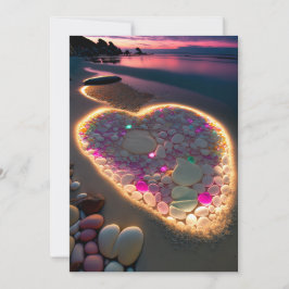 Invitation Amour dans la lumière et l'ombre : Dreamy Beach We