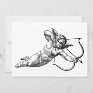 Invitation Amour de Cherub Cupid Vintage