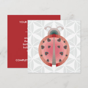 Invitation amour de coccinelle