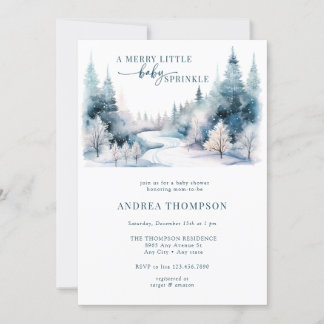 Invitation Amour de la neige | Baby shower d'hiver