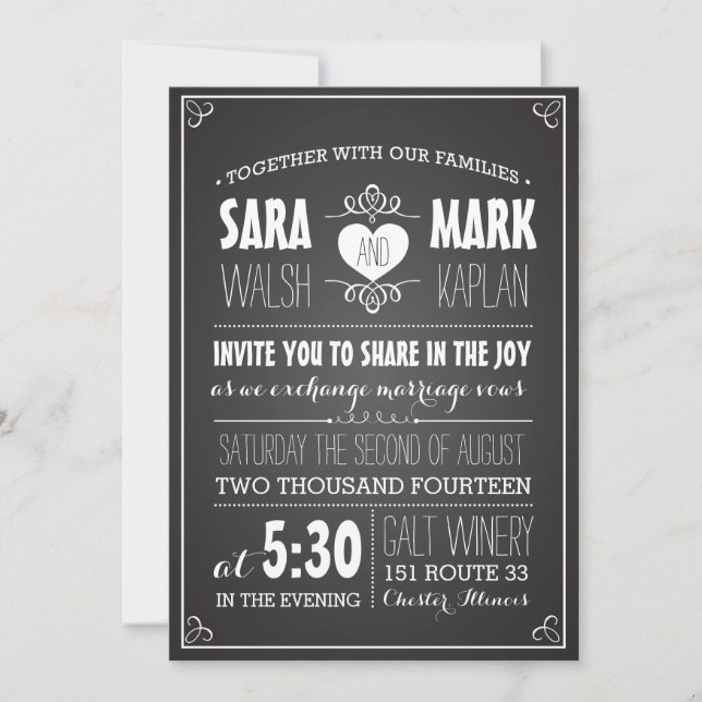 Invitation Amour de tableau (Devant)
