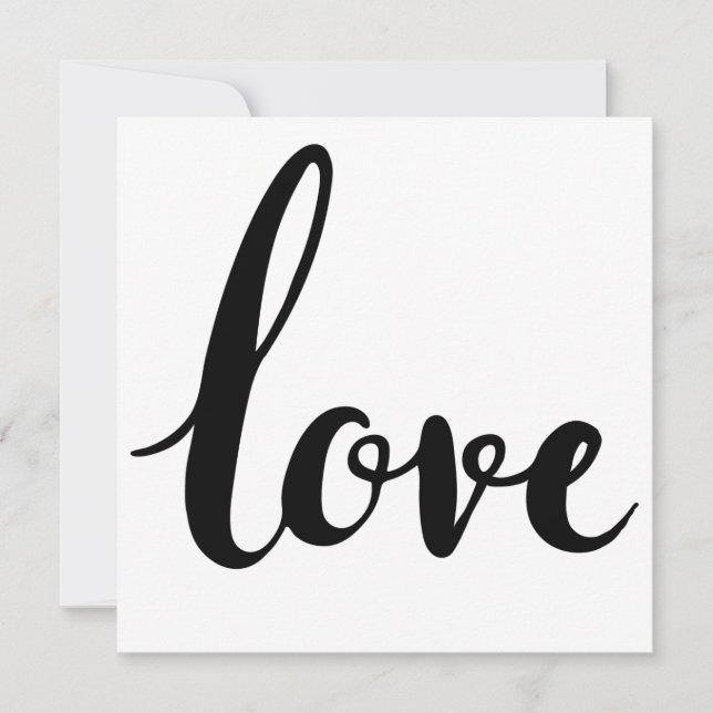 Invitation amour écriture cursive (Devant)