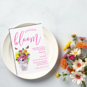 Invitation Amour En Fleur Dîner De Répétition Florale