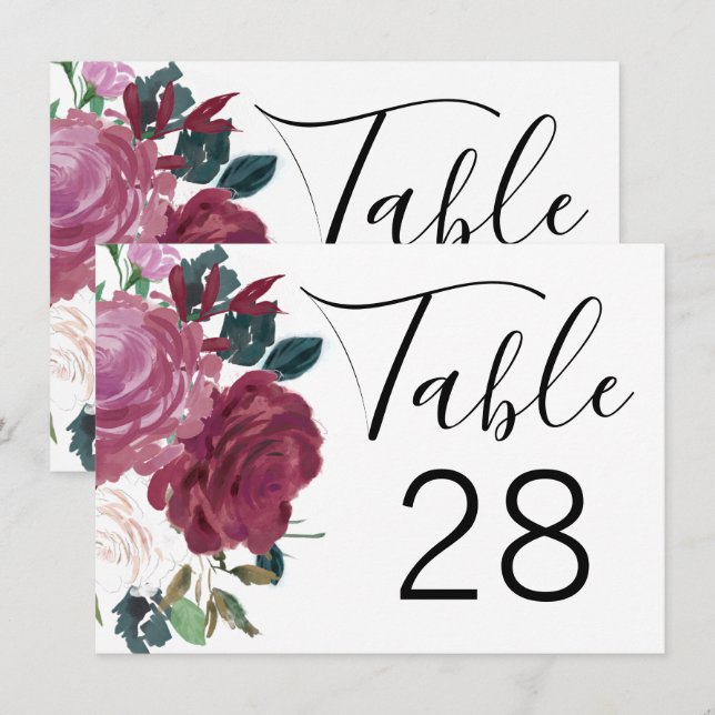 Invitation Amour en fleurs (Devant / Derrière)