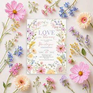 Invitation Amour en fleurs Douce bridal shower de fleurs sauv
