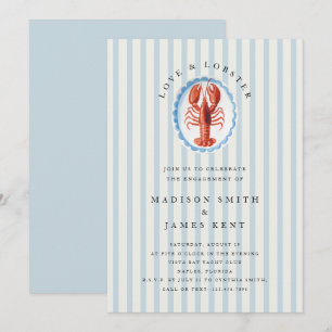 Invitation Amour et homard Nautique Plage