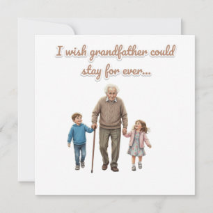 Invitation Amour éternel grand-père et petits-enfants
