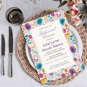 Invitation Amour Fleurissant Fleurs Romantiques Rose Violet M