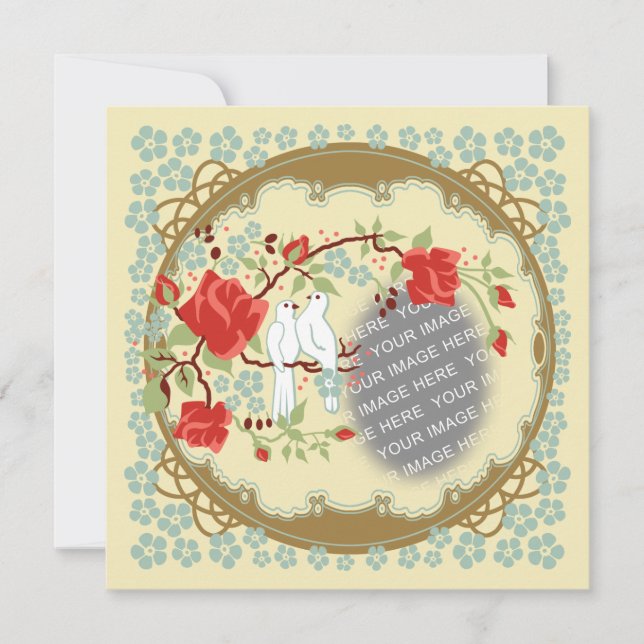 Invitation Amour Inspiré de l'Ancien Temps (Devant)