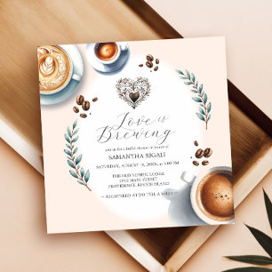 Invitation Amour qui se prépare Café Fête de Mariage
