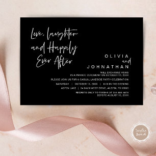 Invitation Amour, rire et Happy toujours après, Elopement I