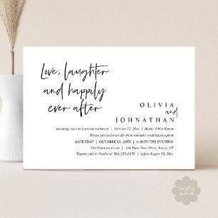 Invitation Amour, Rire Et Heureux Jamais Après La Réception