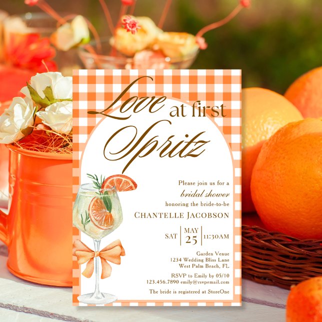 Invitation Amour Rustique Chic Au Premier Spritz Fête des mar (Créateur téléchargé)