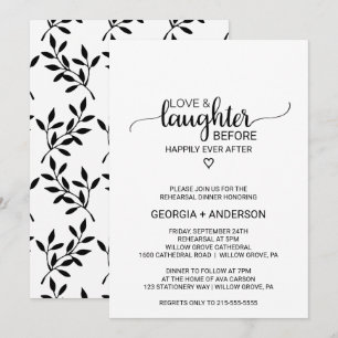 Invitation Amour Simple & Rire Avant Heureux Jamais Après