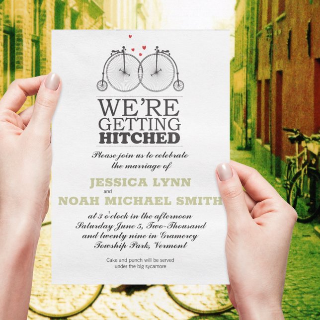 Invitation Amour vintage à vélo (Créateur téléchargé)