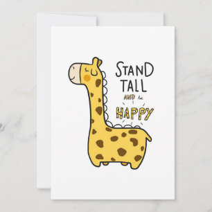 Invitation Amoureux de girafe Girafe fier debout