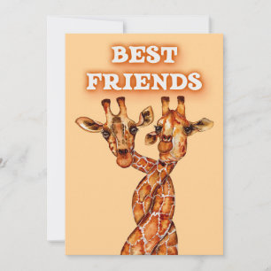 Invitation Amoureux de girafe Girafes Afrique Meilleurs amis