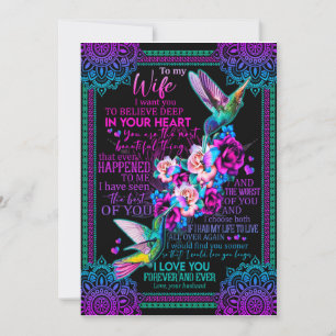 Invitation Amoureux des femmes  À Ma Femme Je T'Aime Jamais