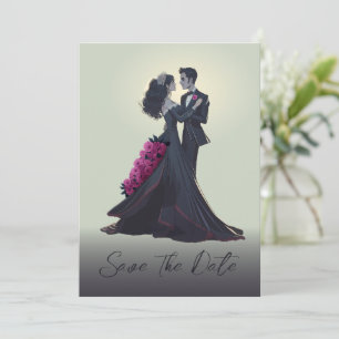 Invitation Amoureux Gothiques Romantiques Minimal Enregistrer