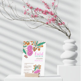 Invitation Amoureux Papillons Rose Floral Script Mariage