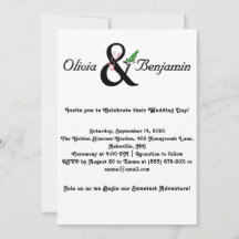 Ampersand élégant et design Mariage de script