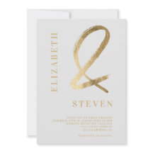 Ampersand gris or moderne noms photo mariage