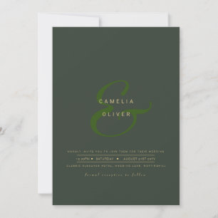 Invitation Ampersand Mariage moderne Inviter QR Code RSVP