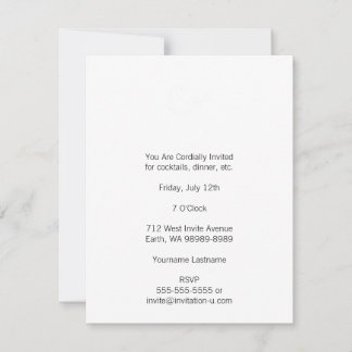 Invitation Ampersand Russe White Letterpress