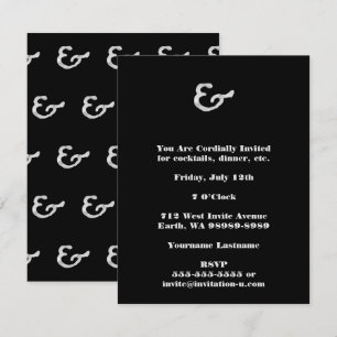 Invitation Ampersand Rustique White Letterpress