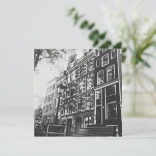 Invitation Amsterdam en noir et blanc