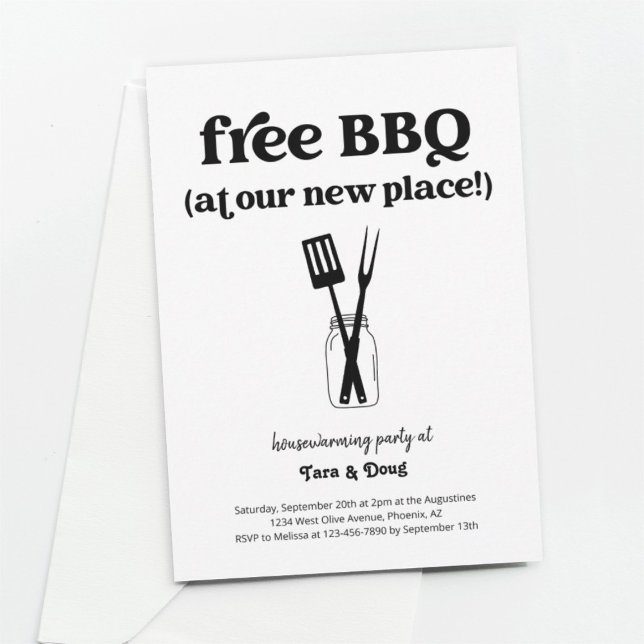 Invitation Amusant Amusant Gratuit BBQ Fête de réchauffement  (Créateur téléchargé)